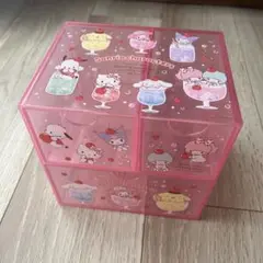 サンリオ　キャラチェスト　小物入れ　ケース　ラメ入り　ピンク