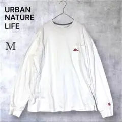 URBAN NATURAL LIFE ロンT 長袖シャツ M 白 ポケット付き
