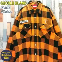 COCOLO BLAND　ココロブランド　長袖シャツ　刺繍ロゴ　ゆるだぼ