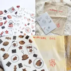 匿名配送】ニコレシピ　クッキーイラストのA4クリアファイルセット　バッグ　ノート