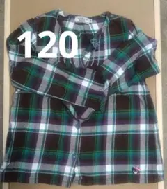 ミキハウス DOUBLE.Bダブルビー120チェックシャツ　トップスカットソー