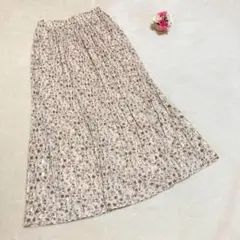 【美品】Ray Cassin 花柄ロングプリーツスカート BE F