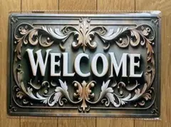 《新品》 ウェルカムプレート　ティン　WELCOME インテリア雑貨