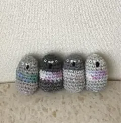 あみぐるみ　ハト　4羽セット　ドバト　鳥