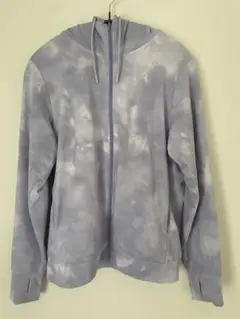 UNIQLO ユニクロ　UVカット　UV パープル タイダイ柄 パーカー L