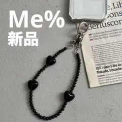 新品 Me% ストラップシート付き ハートハンドルストラップ ペンライト 黒
