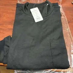 黒の長 袖カットソー LLサイズ ポケット付き