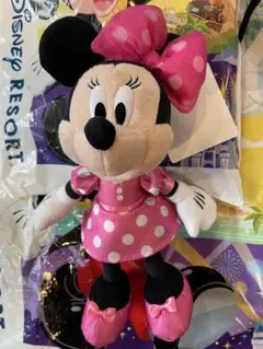 ディズニーリゾート　ミニー　ぬいぐるみチャーム　ピンク　ミニーの日