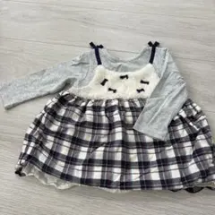 チェック柄 ワンピース 90cm キムラタン