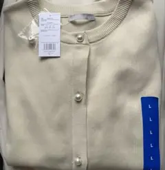 新品　YVETT アイボリー　長袖カーディガン L