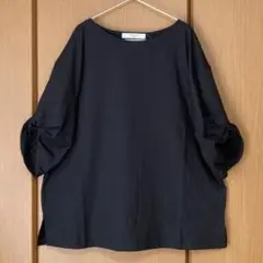 【新品】＊サマンサモスモスブルー＊ツイストスリーブTシャツ☆ブラック