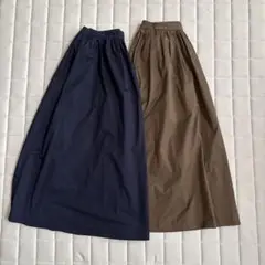 UNIQLO ハイウエストコットンボリュームスカート 2着セット