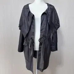 【シンクロクロッシングズ】❣️美品❣️コート/ウエストリボン/大きな襟/38