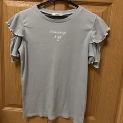 ALGY フリル袖 ブルーTシャツ