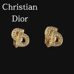 美品★Christian Dior★ディオール★イヤリング★ゴールド★クリスタル