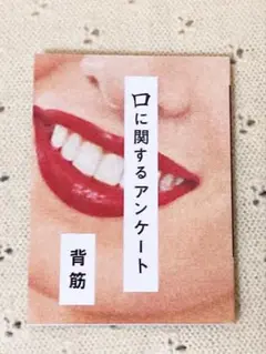 口に関するアンケート 背筋