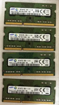 Samsung 4GB DDR3 メモリ 4枚セット動作確認済み