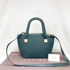 美品 セリーヌ 2way ショルダーバッグ ハンド レザー ヴィンテージ