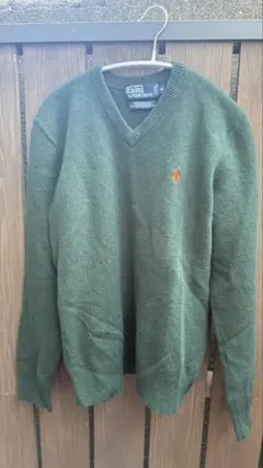 Polo by Ralph Lauren ラムウール Vネックセーター M
