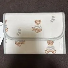 新品タグ付☆ジェラートピケ☆母子手帳ケース☆S☆ブルー☆ベア