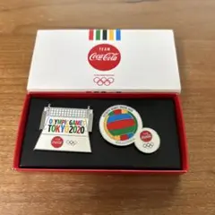 東京2020オリンピック ピンバッジ2個セット(コカ•コーラ)
