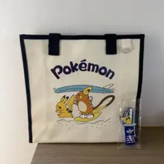 【韓国限定】ロッテリア × ポケモン ピカチュウ エコバッグ ＋ キーリング