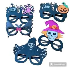 ハロウィンデザインメガネ5個セット