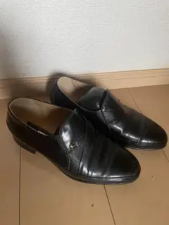 Madras ブラックレザー ローファー25.5cm