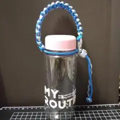 マルチホルダー ドリンクホルダー ブルー系柄×濃い水色 パラコード №M8