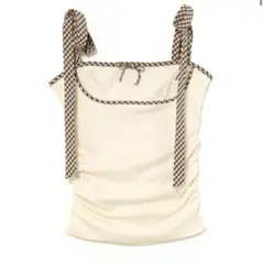 Alice check ribbon tops