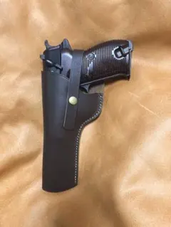 WWⅡ ドイツ軍 ワルサーP38用ホルスター（黒色）レプリカ　将校　国防軍　陸軍 Amazon.co.jp: ドイツ軍 ワルサー P38 ホルスター ブラック 黒