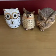 フクロウの置物セット