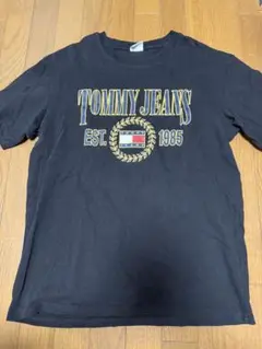 TOMMY JEANS ロゴTシャツ Lサイズ 黒 シミあり