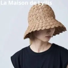 最終値下げ★美品　La Maison de Lyllis ベージュ 麦わら帽子