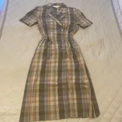 Burberry チェック柄 半袖シャツワンピース