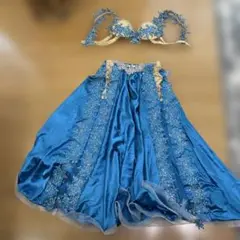 青いベリーダンスセットアップ