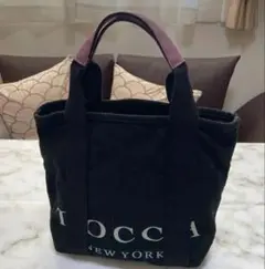 ★美品★TOCCA トートバッグ 黒 ピンクハンドル