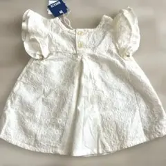 ⭐️新品未使用⭐️BREEZEアイボリー フリル袖 シャツ 80