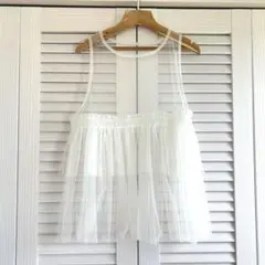 美品！チュールチュニック　ノースリーブタンクトップ