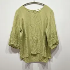 【極美品】Laliberte Mサイズ　ブラウス　グリーン系