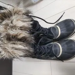 ソレル ロングブーツ ブラック 24cm