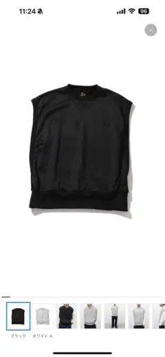 needles ノースリーブシャツ　ブラック 24SS】Needles ニードルズ SLEEVELESS TEE - C/PE BRIGHT JERSEY