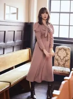【最終値下げ】herliptoのブローチ付きワンピース