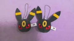 ポケットモンスター　ブラッキー　ボールチェーン付きフェイスマスコット　2個セット