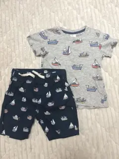 H&M Tシャツ(12-18m)とショートパンツ(12m.80cm)セット