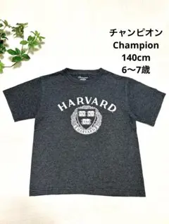 チャンピオンChampionカレッジTシャツハーバード大学 袖ロゴワッペングレー