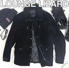 LOUNGE LIZARD|コーデュロイシンサレート中綿ジャケット1黒ブラック