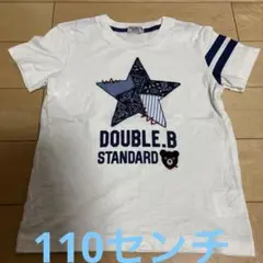 美品　ミキハウス　ダブルB ペイズリー柄　半袖Tシャツ　110センチ
