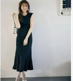 美香さんコラボ ノスタルジア　ドットドッキングワンピース&シースルーカーディガン
