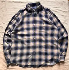 【極美品】Ralph Lauren オンブレ シャドーチェック グランジ シャツ